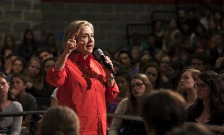 hillary clinton iowa Clinton pretende controlar la venta de armas si gana las presidenciales